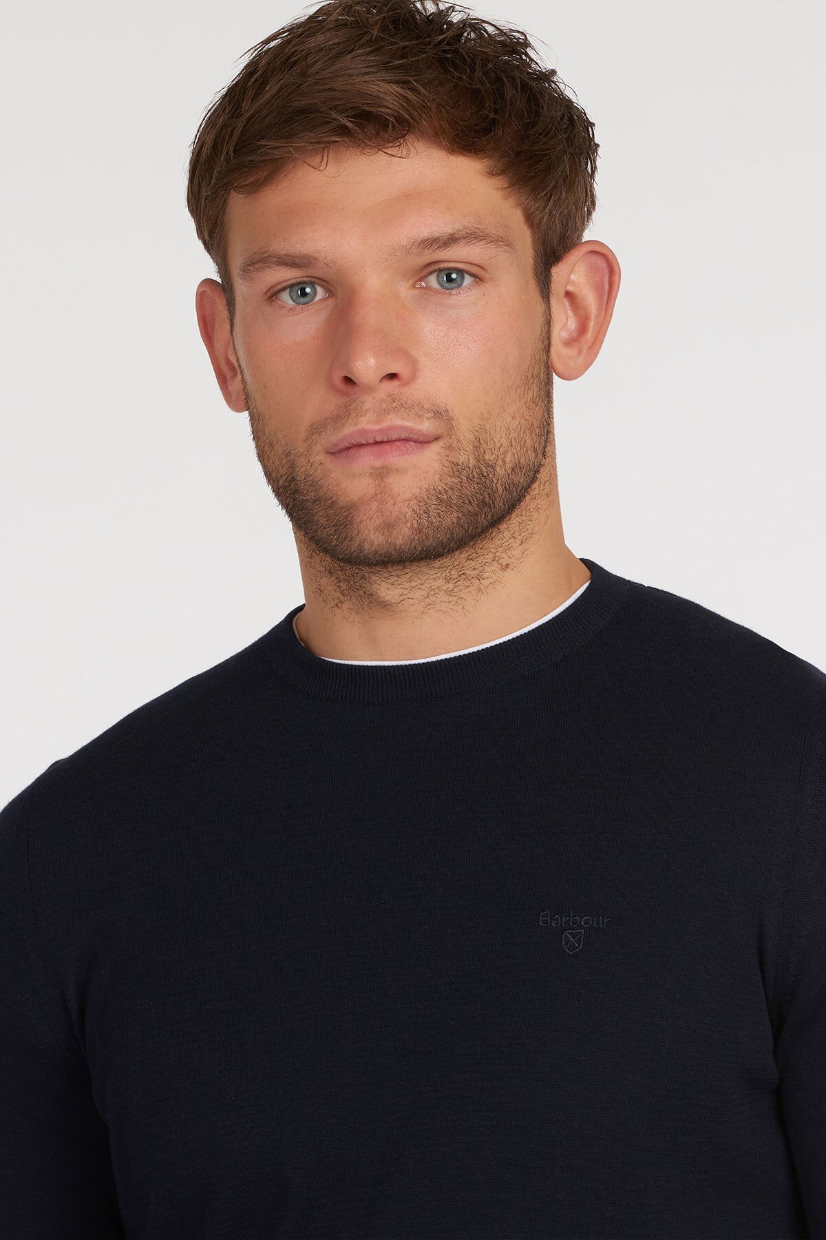 Light cotton Crew-Neck Sweater - NAVY