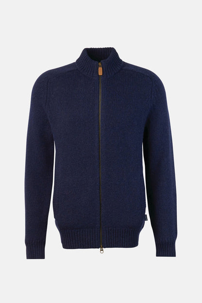 Calder Zip Through Jumper - NAVY