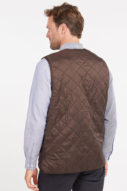 Polarquilt Waistcoat/Zip-In Liner - DARK BROWN