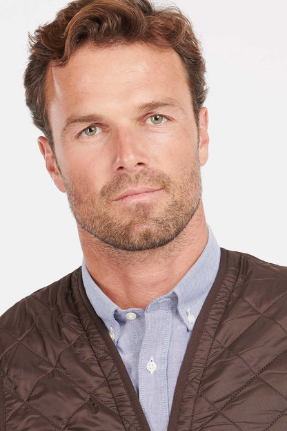 Polarquilt Waistcoat/Zip-In Liner - DARK BROWN