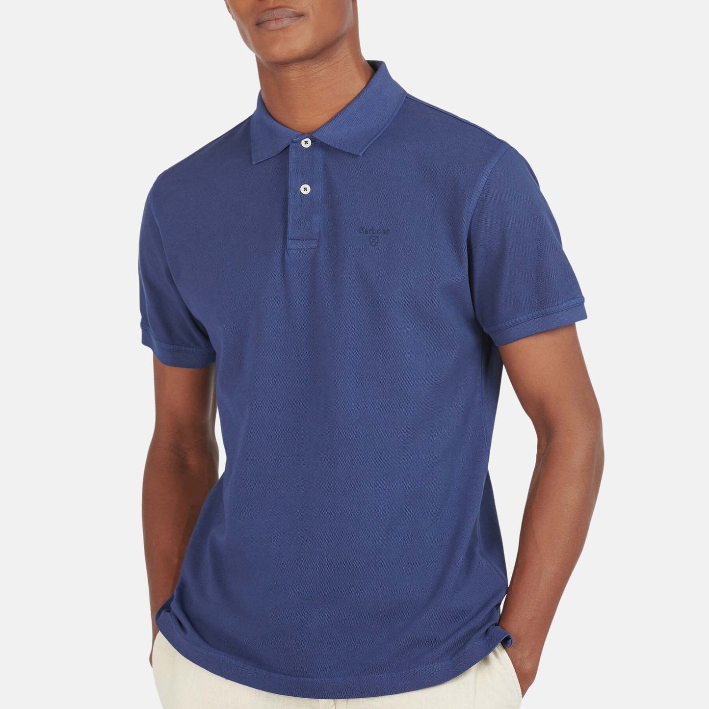 Washed-Out Sports Polo Shirt - NAVY