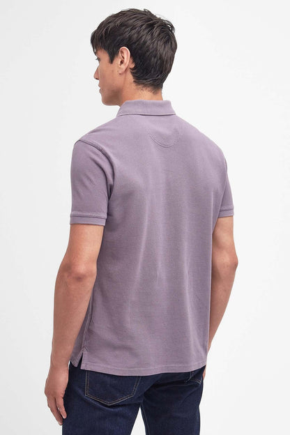 Washed-Out Sports Polo Shirt - PURPLE SLATE