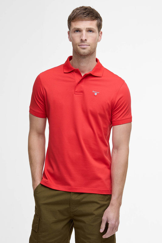 Active Short-Sleeved Polo Shirt - RISK RED