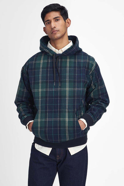 Brough Tartan Hoodie - GREEN LOCH TARTAN