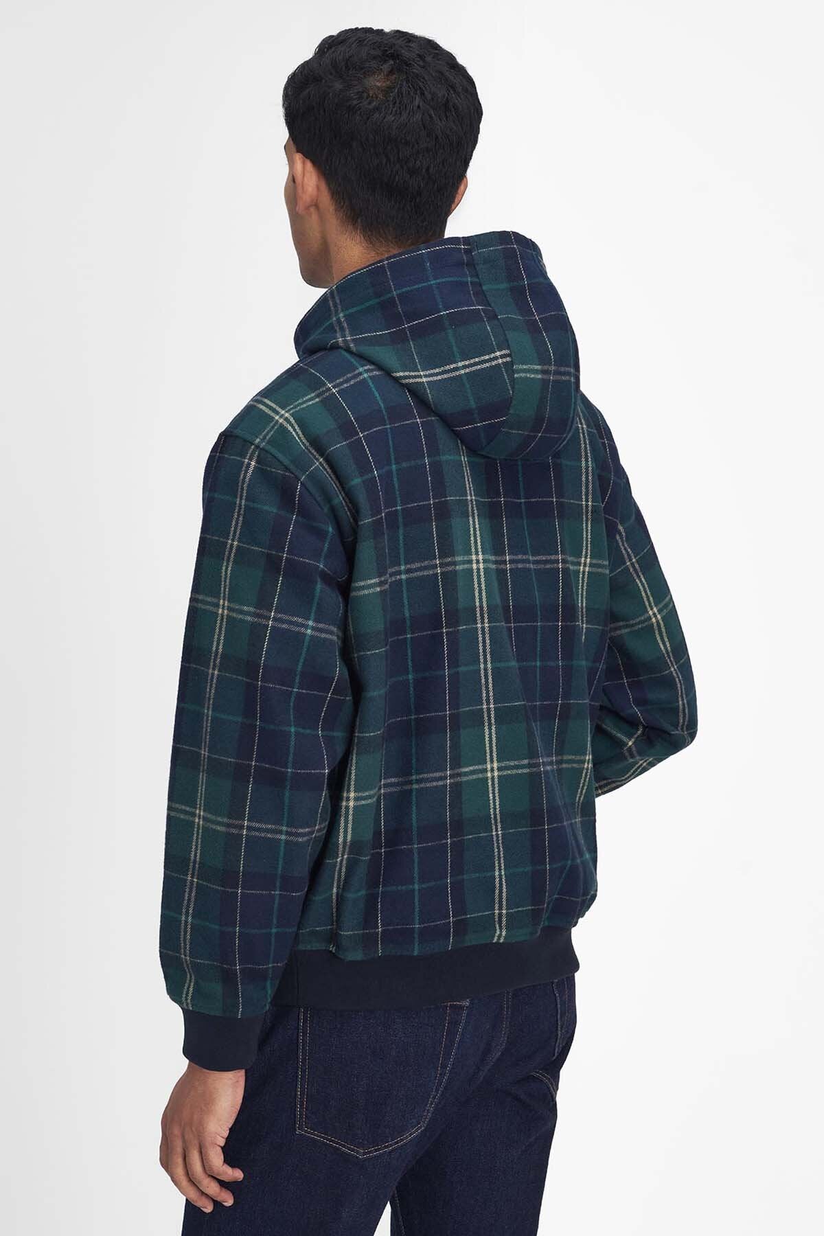 Brough Tartan Hoodie - GREEN LOCH TARTAN