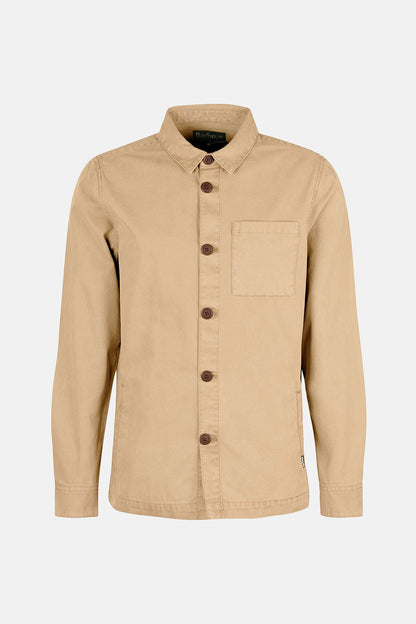 Washed Cotton Overshirt - WASHED STONE