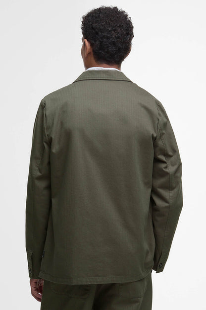 Bayview Herringbone Overshirt - UNIFORM GREEN