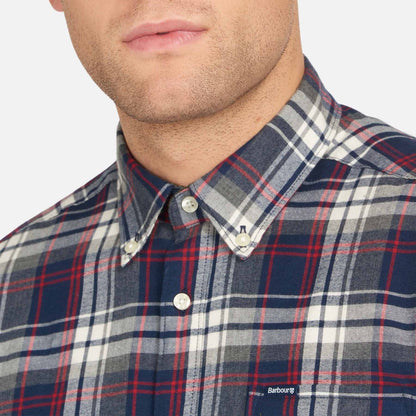 Cotton Shirt with breast pocket - NAVY