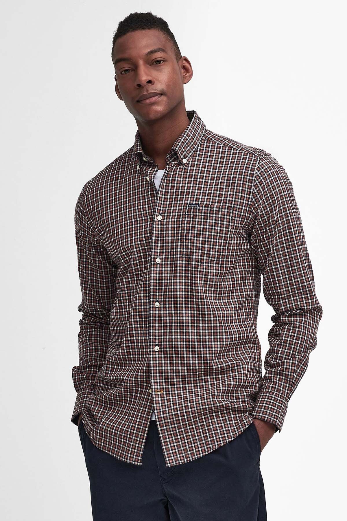 Padshaw Tailored Gingham Shirt - NAVY