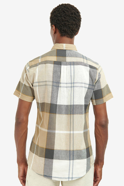 Douglas Short Sleeve Tailored Shirt - AMBLE SAND TARTAN