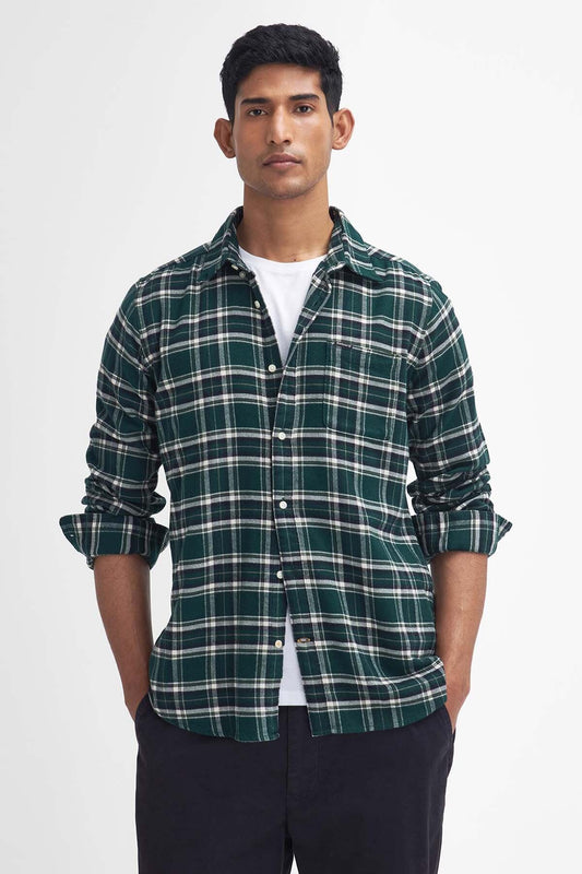 Drumhill Tailored Long Sleeved Shirt - EVERGREEN