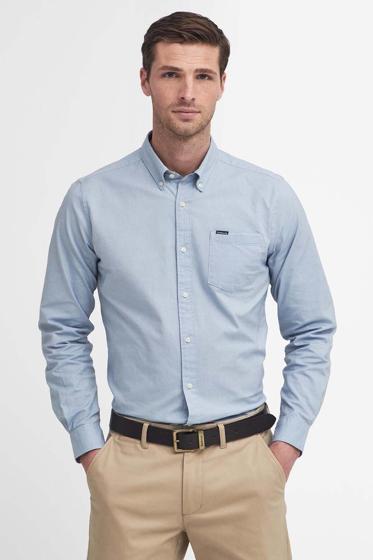 Marsden Tailored Long-Sleeved Shirt - COOL BLUE