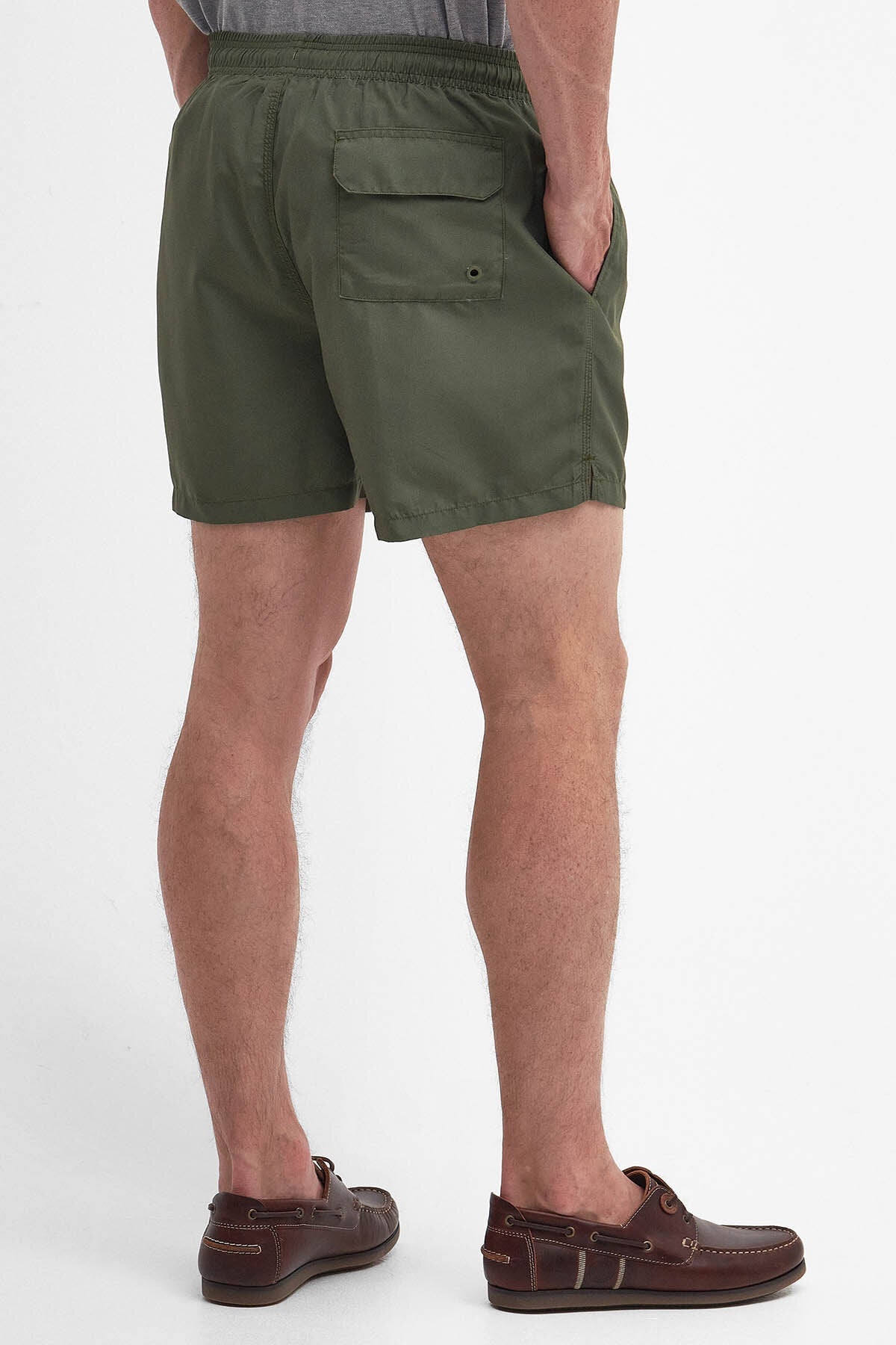 Logo Swim Shorts - OLIVE