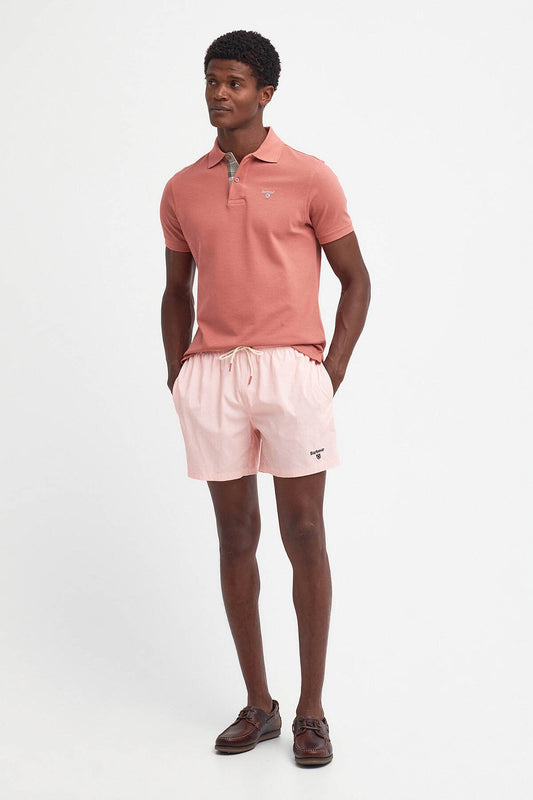 Somerset Pinstripe Swim Shorts - PINK CLAY