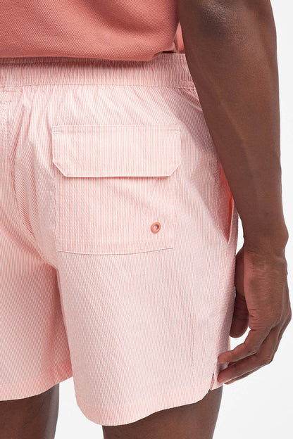 Somerset Pinstripe Swim Shorts - PINK CLAY