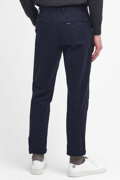 Washed Stretch Tailored Trousers - DARK NAVY