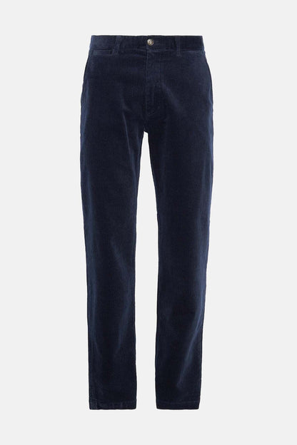 Stretch Cord Tailored Trousers - NAVY