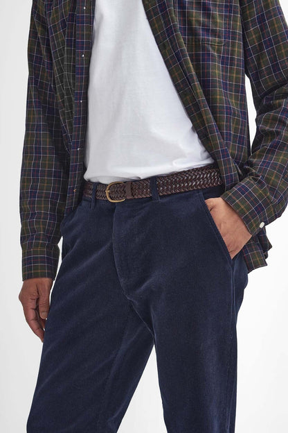 Stretch Cord Tailored Trousers - NAVY