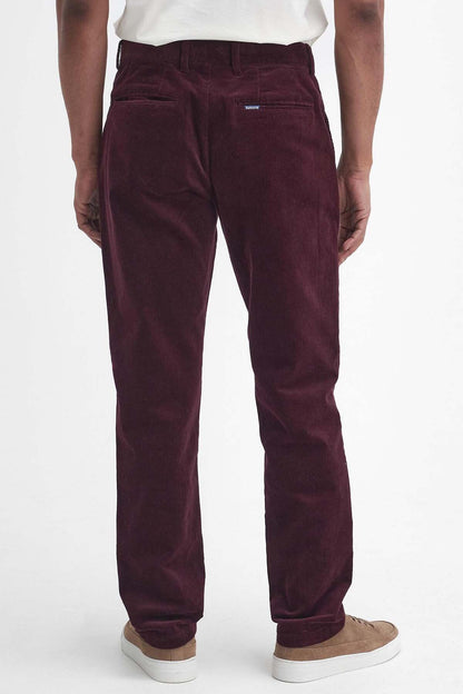 Stretch Cord Tailored Trousers - DARK MERLOT
