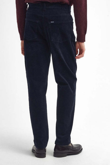 Stretch Cord Regular Trousers - NAVY