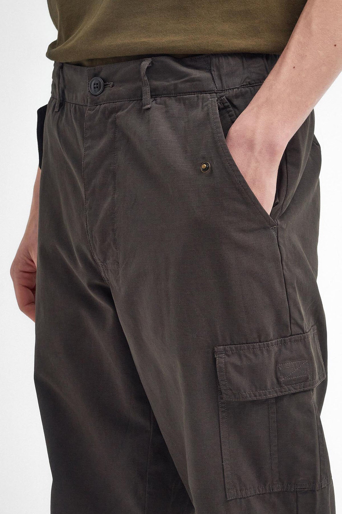 Portland Ripstop Cargo Trousers - BLACK/OLIVE