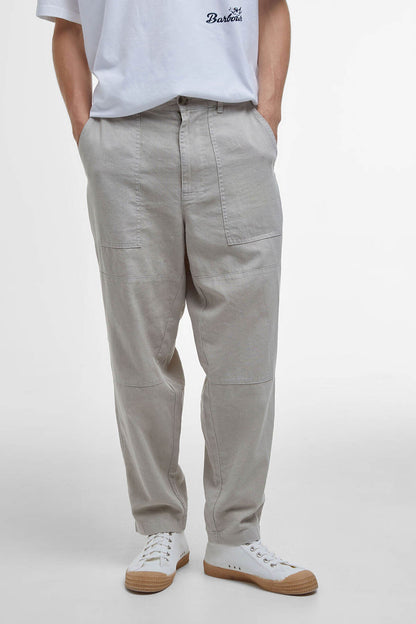 Linen-Blend Relaxed Trousers - MIST