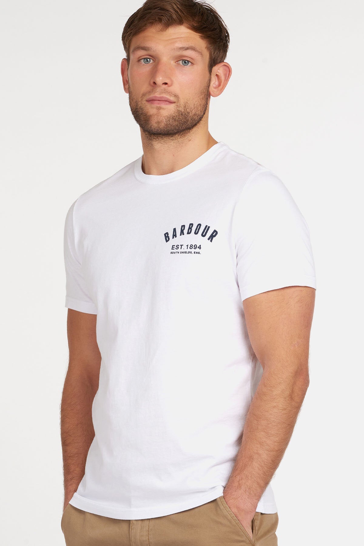 Casual Cotton T-shirt - WHITE