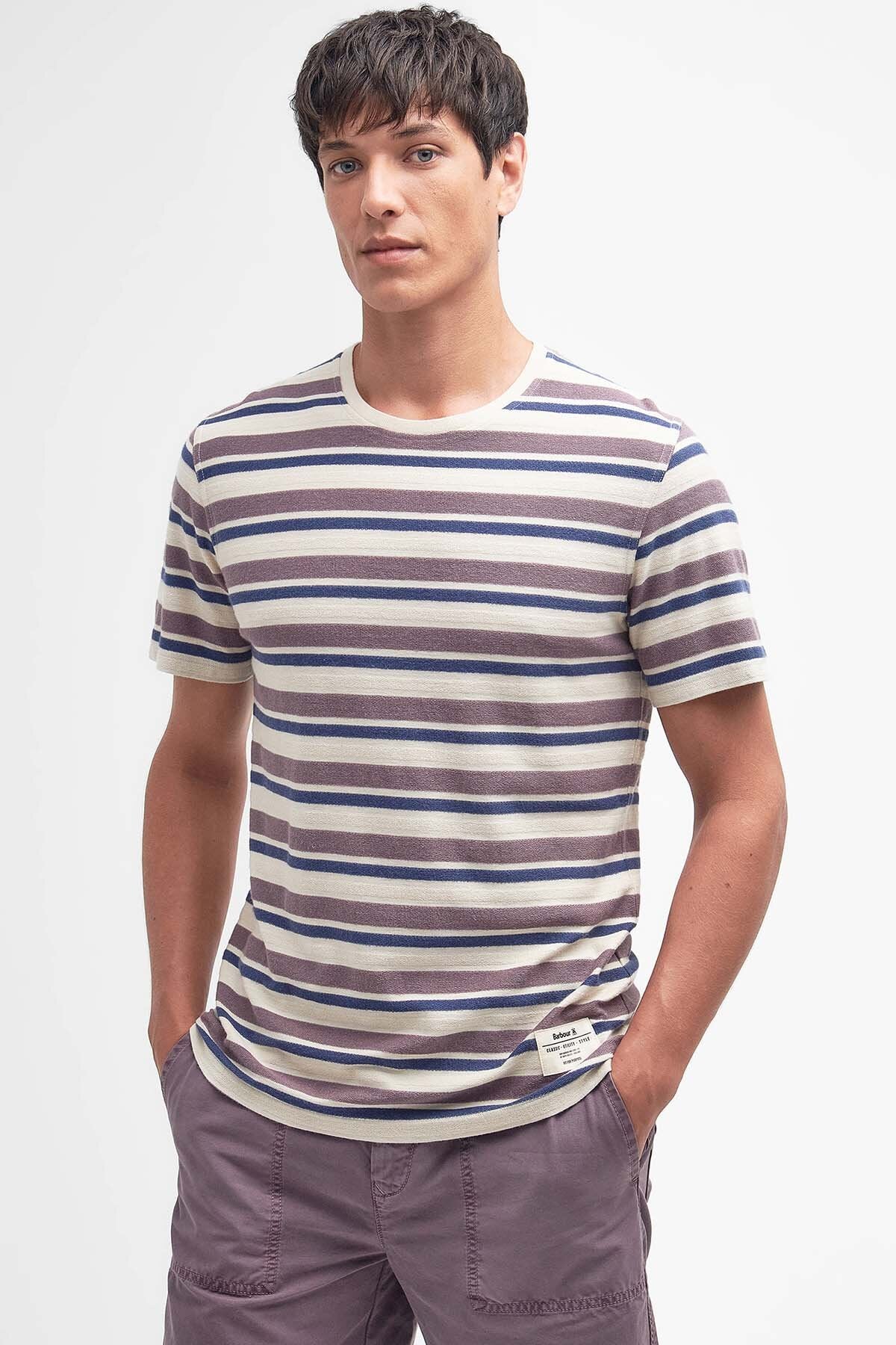 Whitwell Striped T-Shirt - PURPLE SLATE