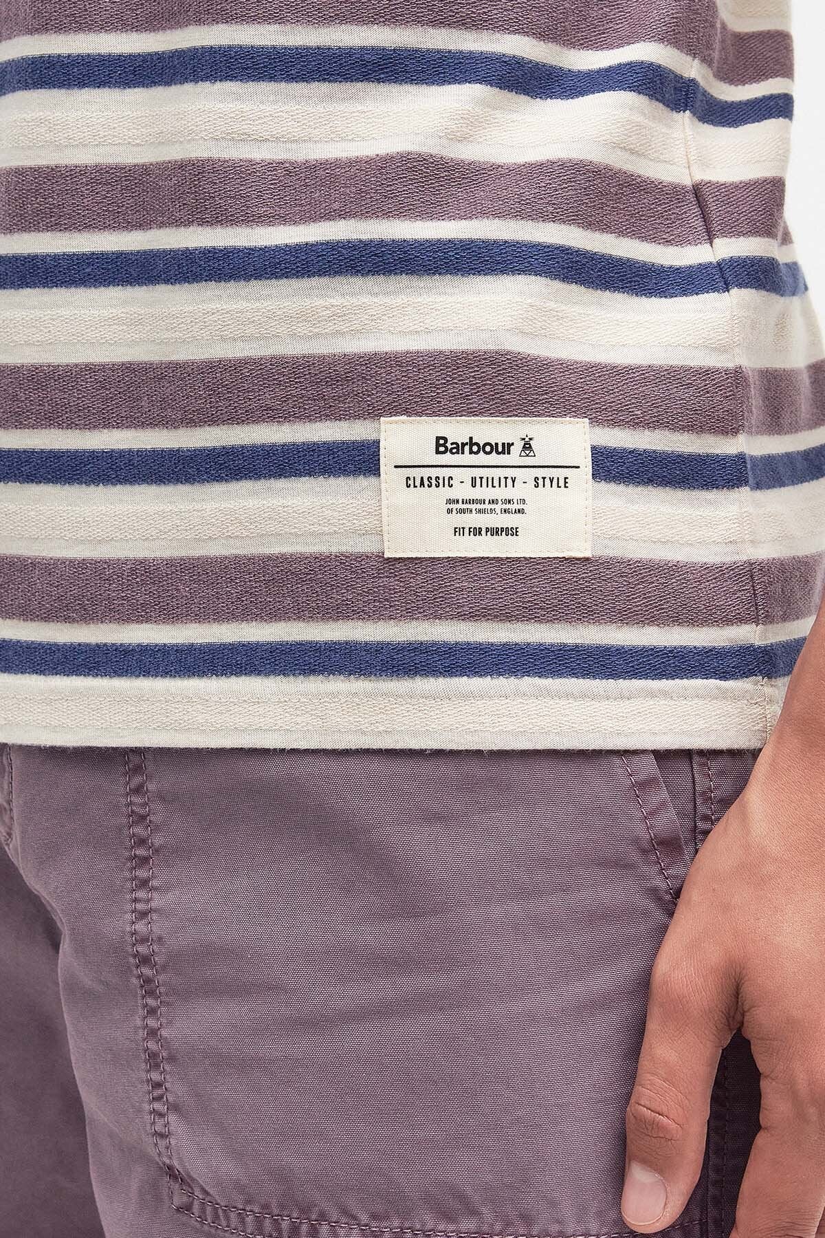 Whitwell Striped T-Shirt - PURPLE SLATE
