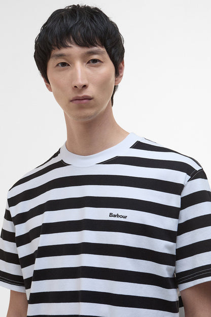 Saltford Striped Oversized T-Shirt - BLACK