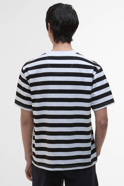 Saltford Striped Oversized T-Shirt - BLACK