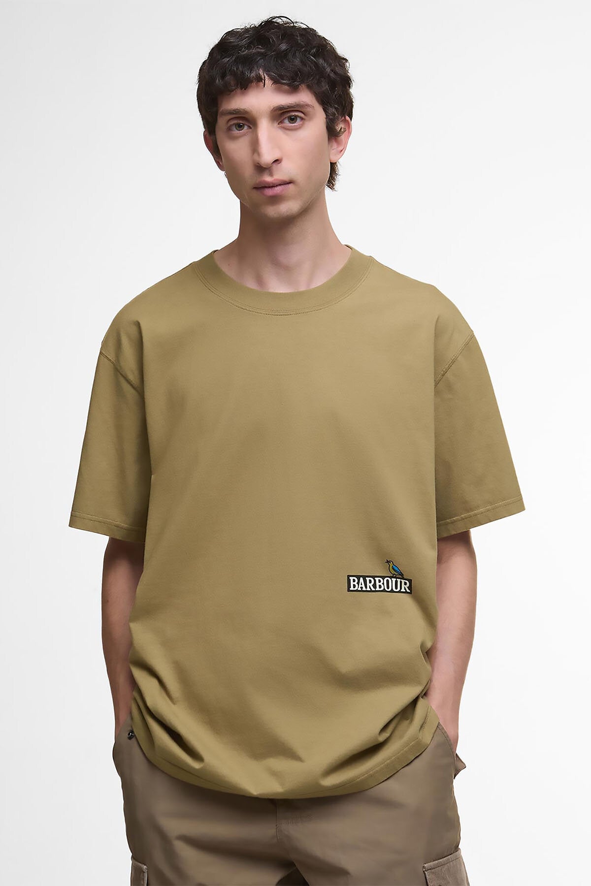 Campbell Oversized Graphic T-Shirt - BRITISH KHAKI