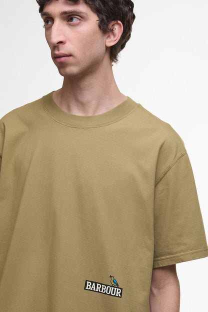 Campbell Oversized Graphic T-Shirt - BRITISH KHAKI