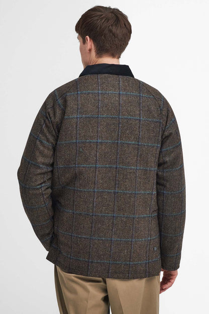 Bedale Check Wool Jacket - BROWN