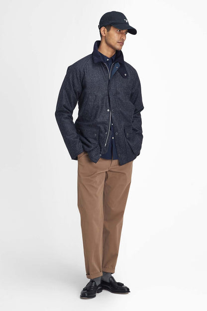 Bedale Check Wool Jacket - NAVY