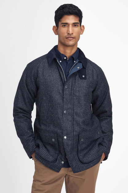 Bedale Check Wool Jacket - NAVY