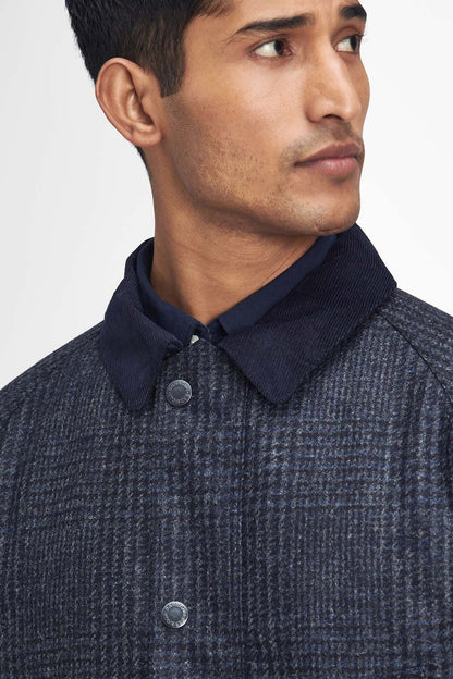 Bedale Check Wool Jacket - NAVY
