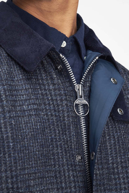 Bedale Check Wool Jacket - NAVY