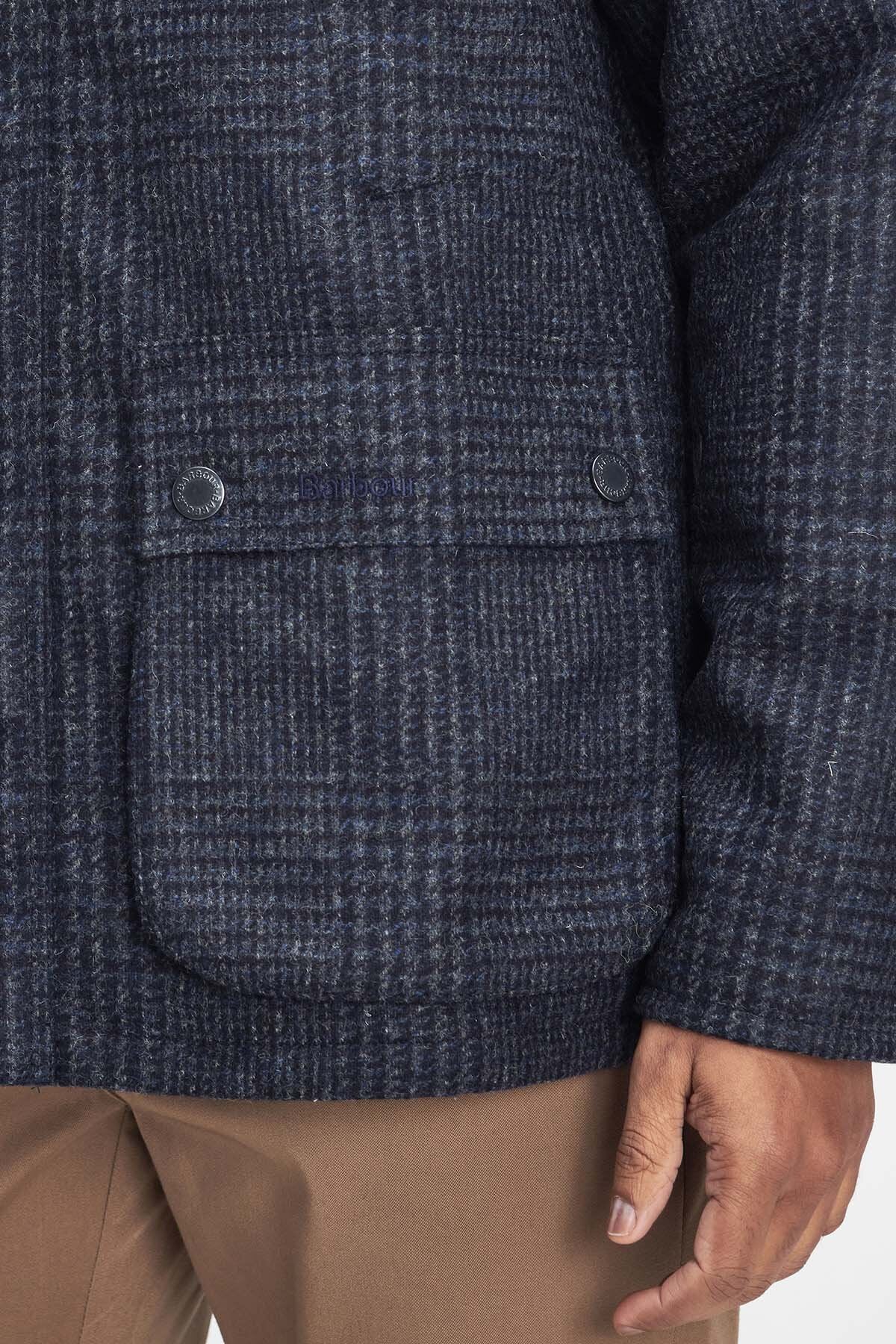 Bedale Check Wool Jacket - NAVY