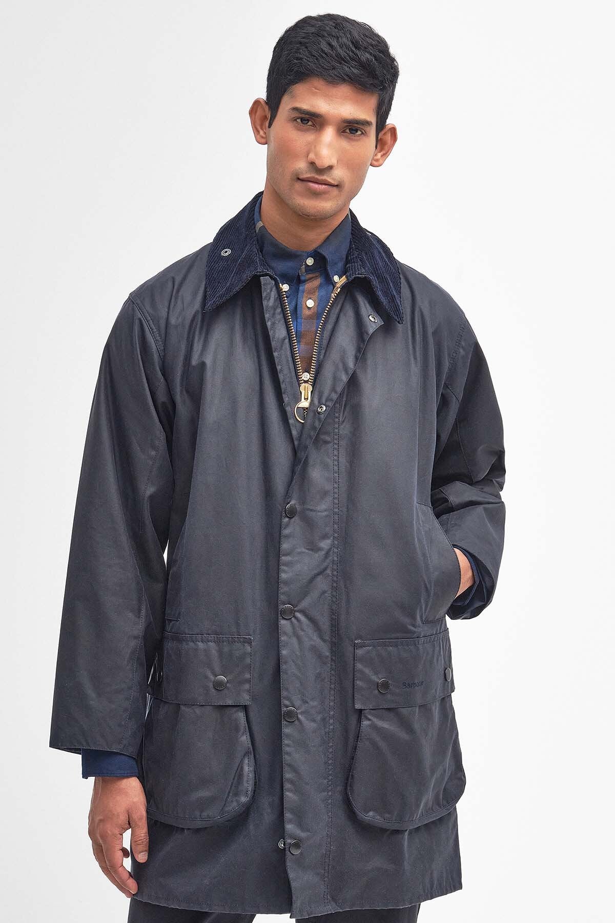 Border Wax Jacket - NAVY