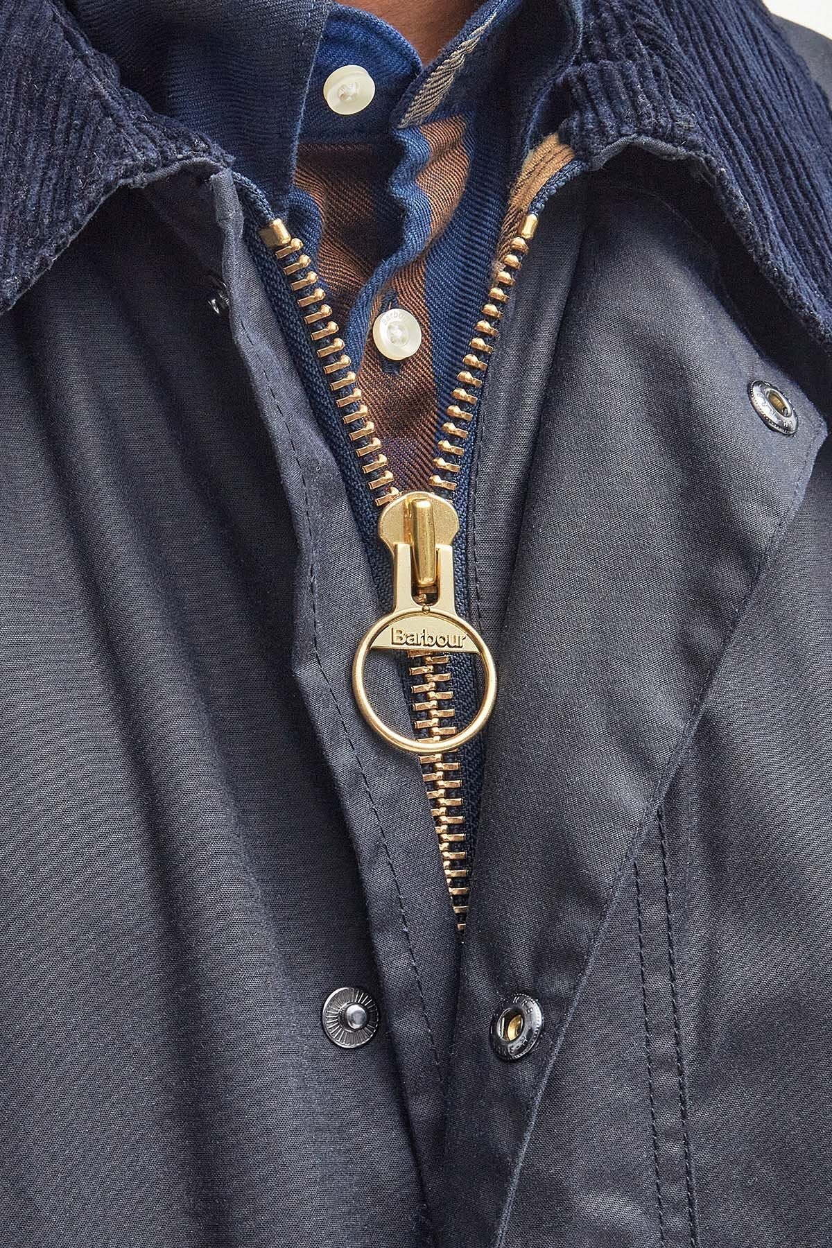 Border Wax Jacket - NAVY