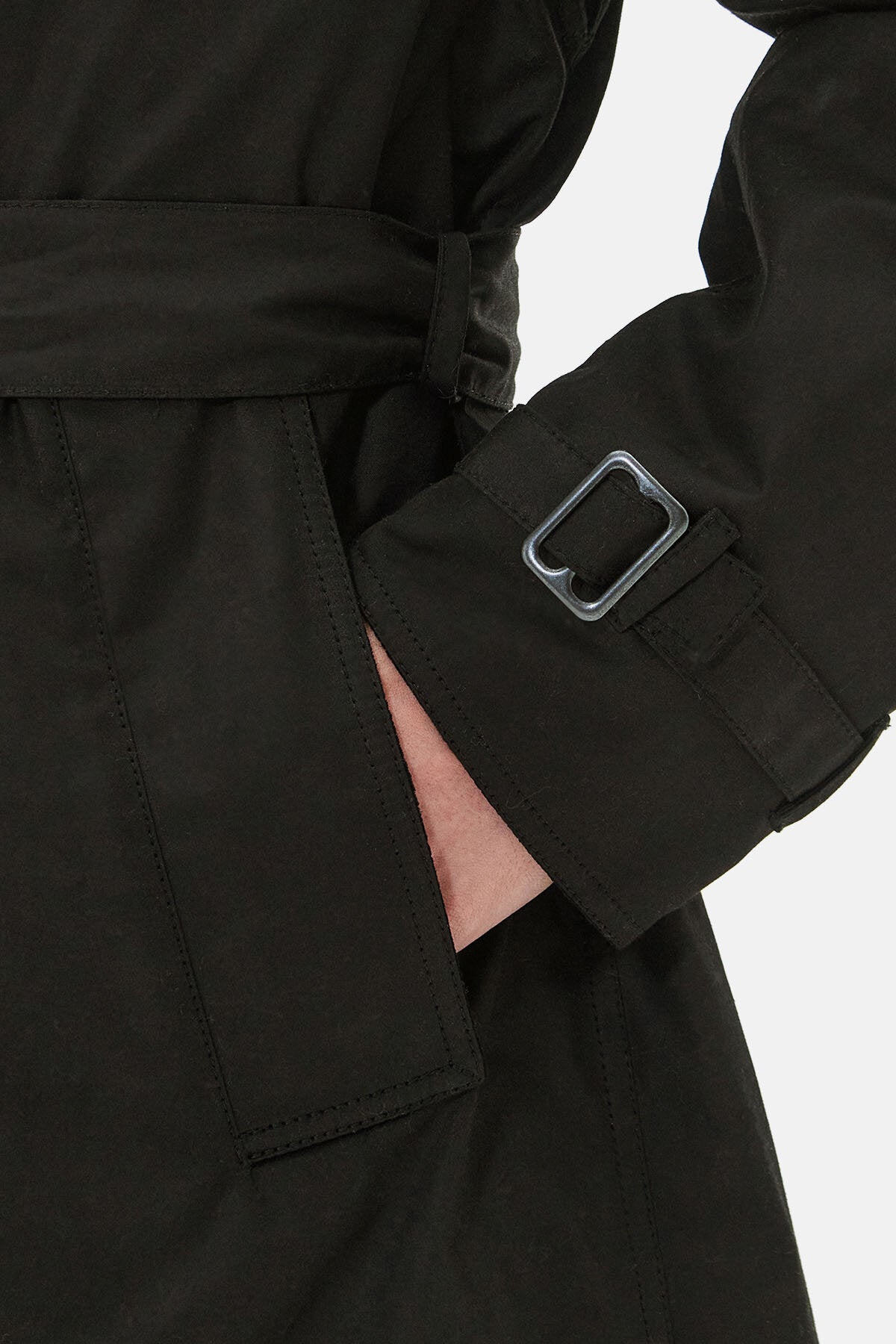 SL Whitley Wax Trench Coat - SAGE