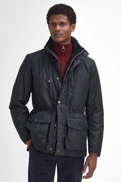 Falstone Waxed Jacket - NAVY