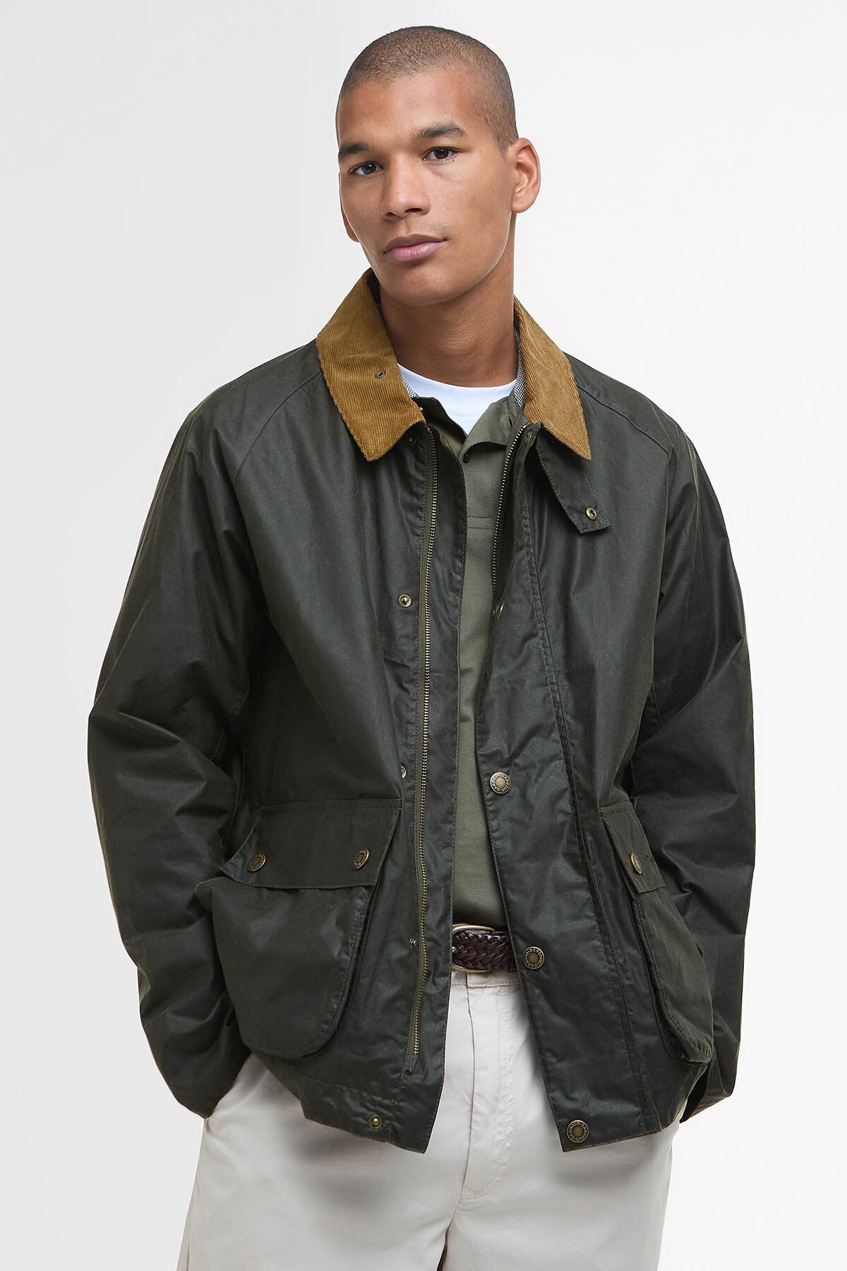 Modern Bedale Waxed Jacket - ARCHIVE OLIVE