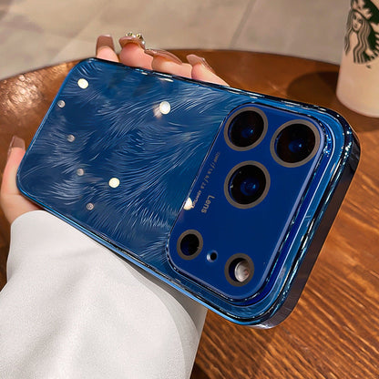 Feather Yarn Glass Lens All-inclusive iPhone 17 Mobile Phone Case