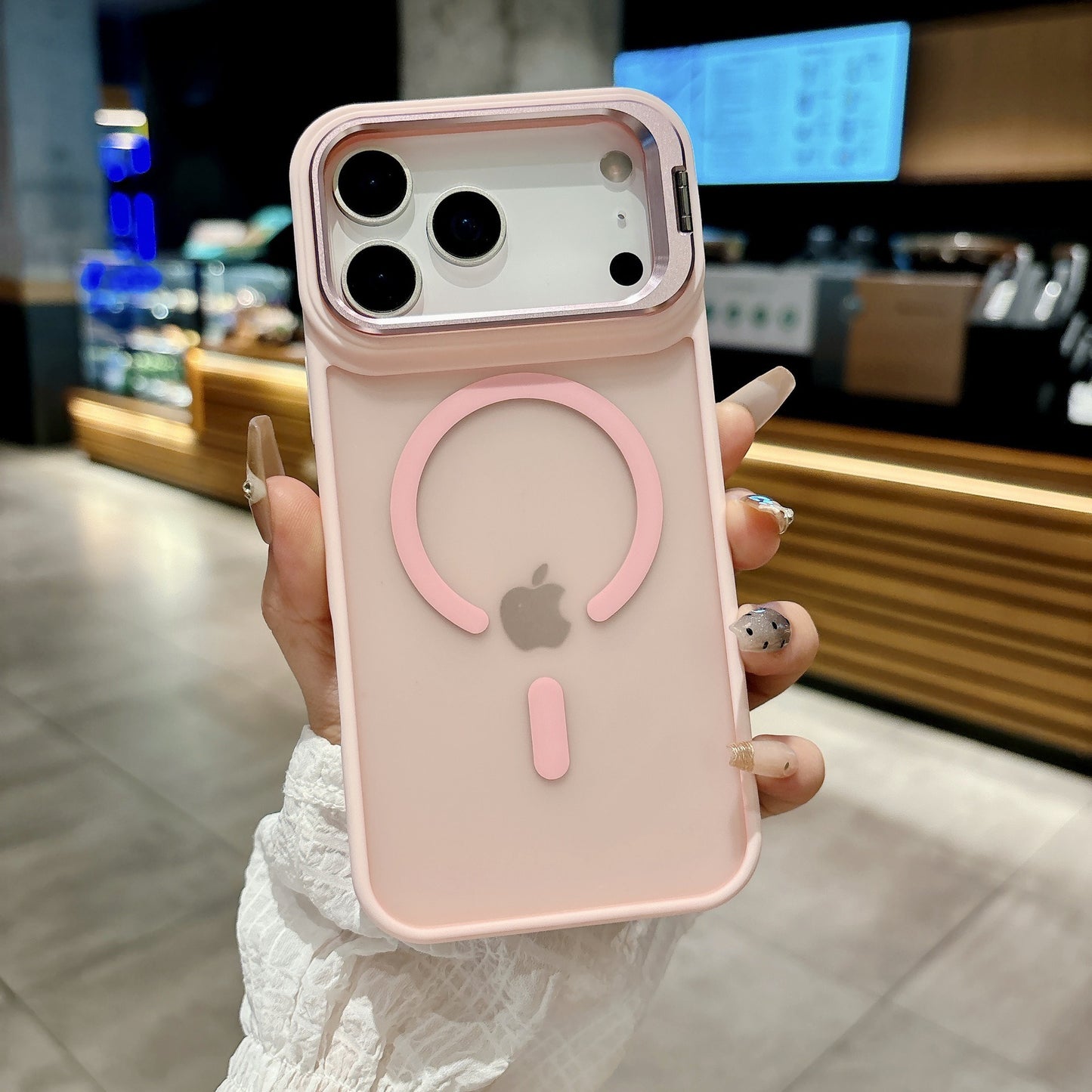 iPhone 17 Pro/17 Pro Max Magnetic Matte Frosted Case / Metal Bracket Phone cover