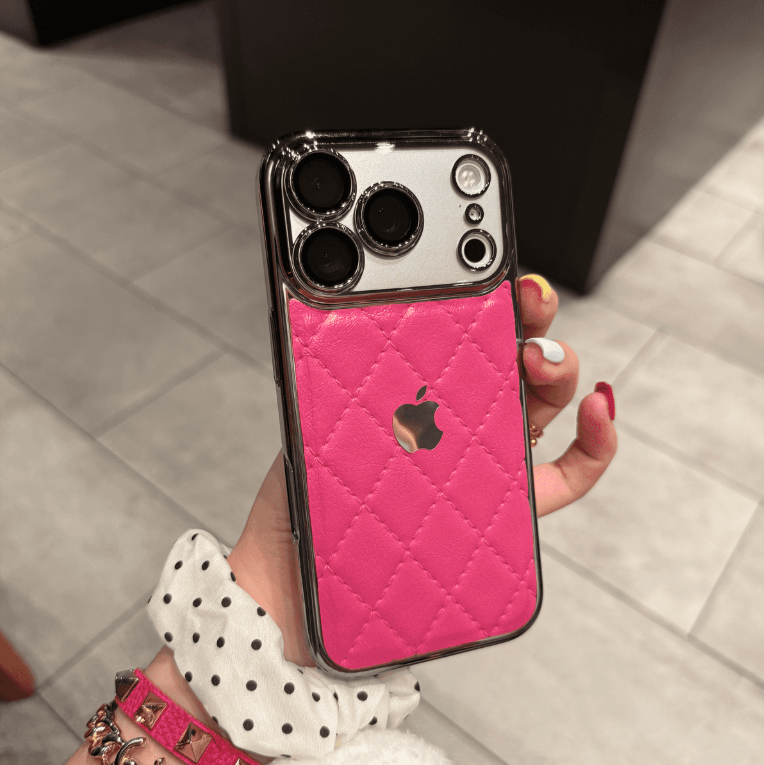 Chanel Style Diamond Leather Mobile Phone Case for iPhone Series