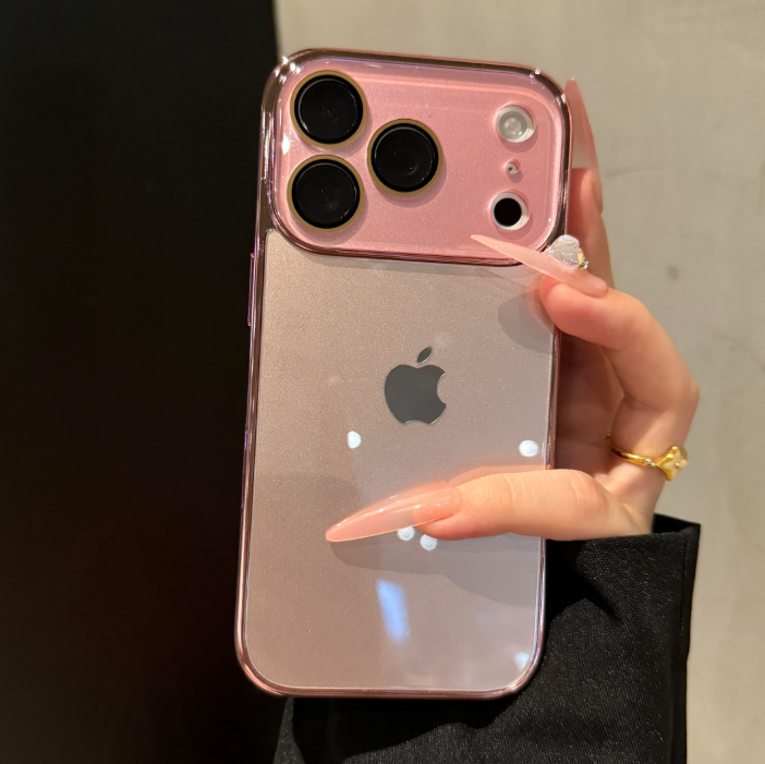 Crystal Glass Electroplating Mobile Phone Case for iPhone Series