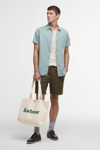 Logo Tote Bag - ECRU/GREEN