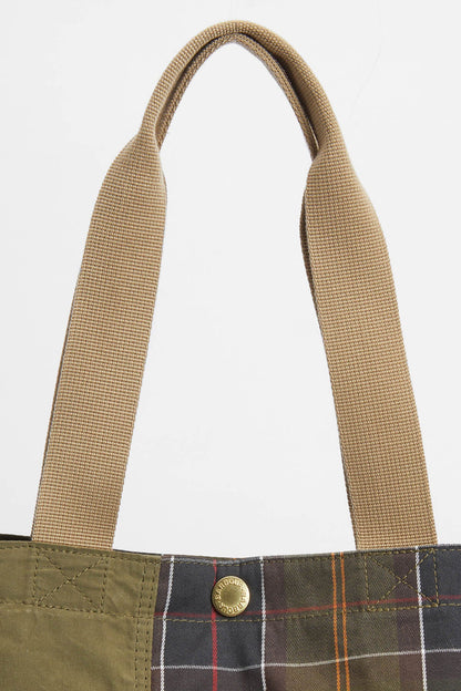 Transport Patchwork Tote Bag - DUSKY GREEN